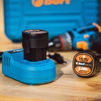 Ударная дрель-шуруповерт Bort BAB-16U 93414882 (с 2-мя АКБ, кейс)