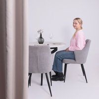 Кухонный стол Lepremo AV 1106 МДФ раздвижной D1000-1350x750 (Азул Оникс/черный)