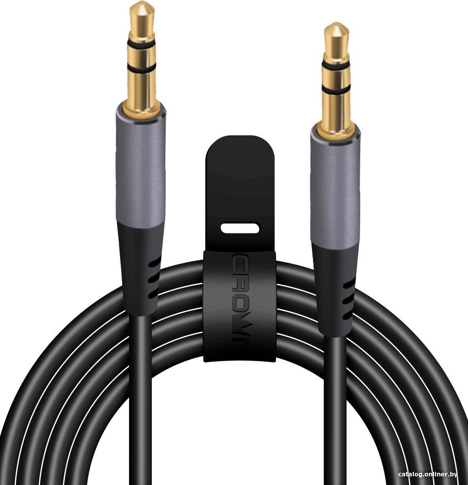 Кабель CrownMicro CMCU-3080A 3.5 мм - 3.5 мм (1.2 м, черный)