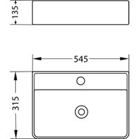 Умывальник Lauter 21855 + клапан 21190CH