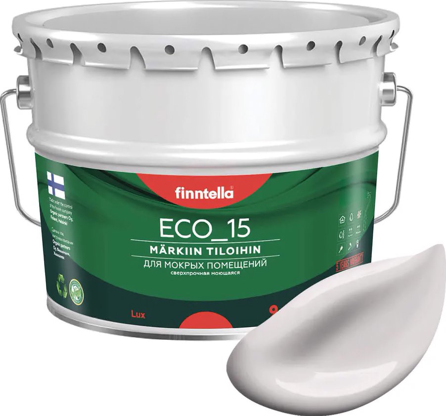 

Краска Finntella Eco 15 Arkuus F-10-1-9-FL110 9 л (нежно-бежевый)
