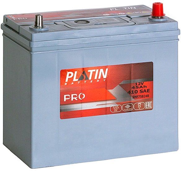 

Автомобильный аккумулятор Platin Asia Pro R+ (45 А·ч)