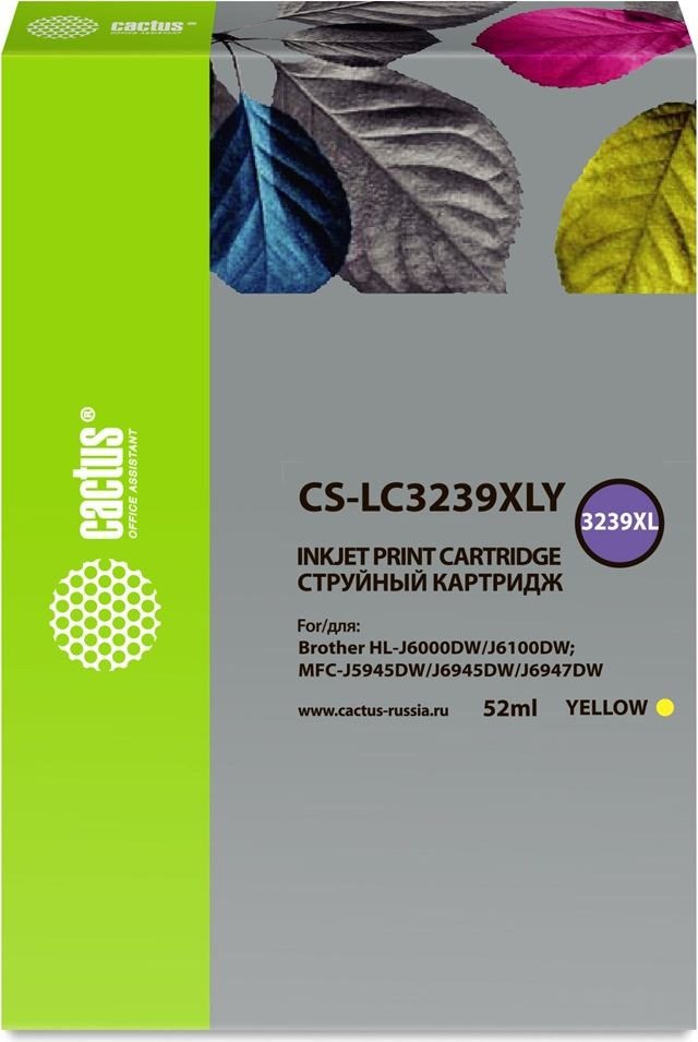 

Картридж CACTUS CS-LC3239XLY (аналог Brother LC3239XLY)