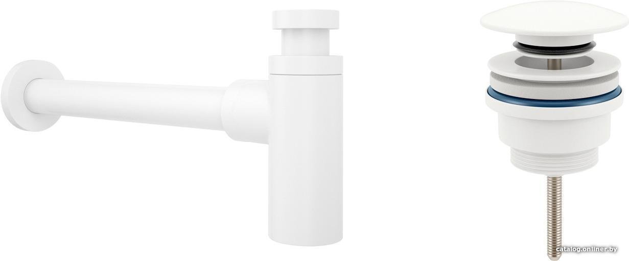 Сифон Wellsee Drainage System 182108003 (сифон, донный клапан, матовый белый)