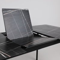 Кухонный стол Алвест AV 1209 120-160х80 (черный тунис /черный)