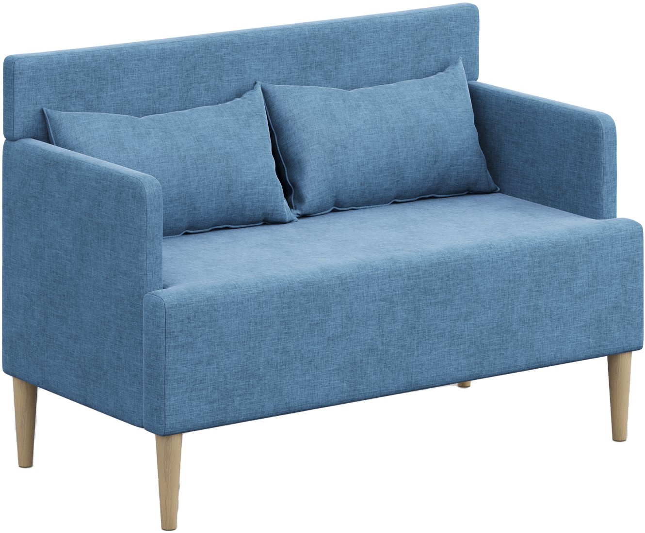 

Диван MONOFIX Киус 2-хместный (микровелюр/синий №14)