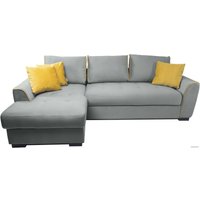 Угловой диван Puffo Тиффани левый Velvet Grey