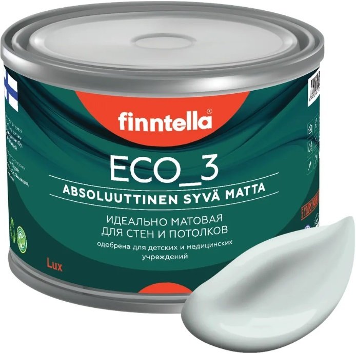 

Краска Finntella Eco 3 Wash and Clean Islanti F-08-1-1-LG98 0.9 л (серо-голубой)