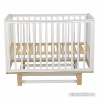 Классическая детская кроватка Polini Kids Simple 340 маятник (белый/натуральный)