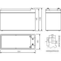 Аккумулятор для ИБП Powerman CA1290/UPS (12В/9 А·ч)