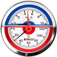 Труба Valfex Термоманометр сантехнический 80мм 1/2" 6 бар 120°С VF.TMZ.80.012.06