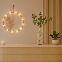 Подвеска AksHome Тип 7 Круг с веткой D20см 13LED 2АА