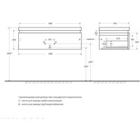  Cezares Тумба под умывальник SLIDER-1000-1C-SO-BO
