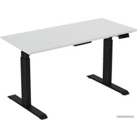 Стол для работы стоя WellDesk с электроприводом Bosch двухмоторный 28мм (пепел 621, черный)