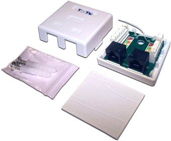 Розетка компьютерная TWT TWT-SM2-4545/S-WH