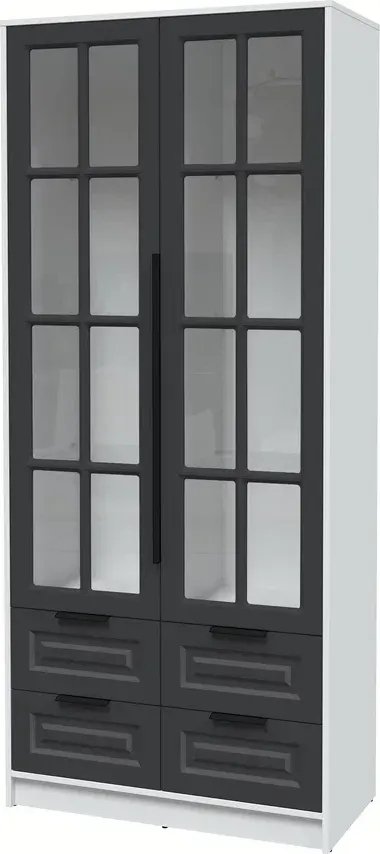 

Шкаф-витрина Интерлиния Концепт КТ-ШВ2 Деко (белый платинум/пепел)