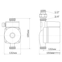 Установка повышения давления Aquario AC 1512-195A