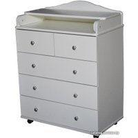 Детский комод Антел Ульяна-3 ЛДСП (белый)