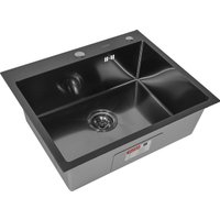 Кухонная мойка ARFEKA Eco AR 600*500 Black PVD Nano Decor Millet Grains