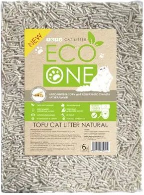 

Наполнитель для туалета Eco One Тофу натуральный 6 л