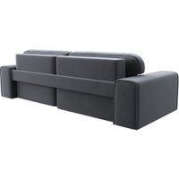 Угловой диван Лига диванов Лига-029 левый 121928L (велюр серый)