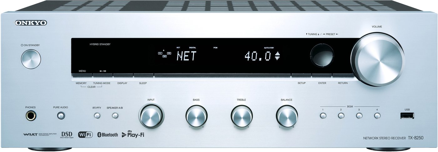 

Сетевой ресивер Onkyo TX-8250 (серебристый)