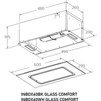 Кухонная вытяжка Meferi INBOX60BK Glass Comfort