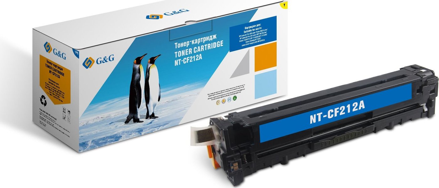 

Картридж G&G NT-CF212A (аналог HP CF212A, Canon 731Y)