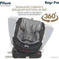 Детское автокресло Pituso Roys Pro (черный/серый вкладыш)