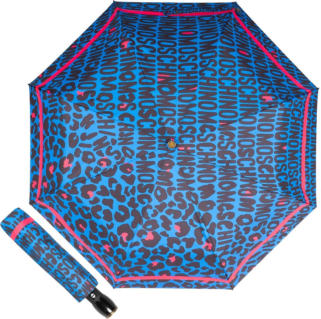 

Складной зонт Moschino 8013-OCF Animal Logo Blue