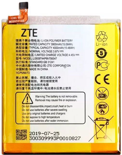 

Аккумулятор для телефона Копия ZTE Li3939T44P8h756547