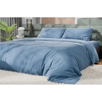 Евро комплект постельного белья Этель Tencel Евро 10655056 (серо-голубой)