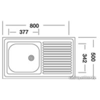 Кухонная мойка КромРус S 416 RUS (левый)