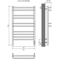 Полотенцесушитель Aquatek Бетта П10 500x900 (Quick Touch)