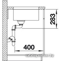 Кухонная мойка Blanco Supra 400-U (с клапаном-автоматом) [518202]