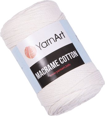 Пряжа для вязания Yarnart Macrame Cotton 752 250 г 225 м (молочный)