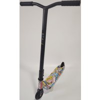 Трюковый самокат Ricos Blaze JL-301P (черный/граффити желтый)