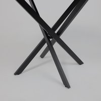 Кухонный стол Аврора Мехико 3Д D950 (мрамор светлый/черный матовый)