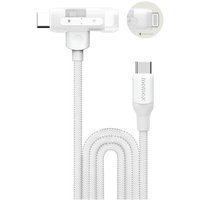 Кабель Momax DL56W 1-Link Flow Duo USB Type-C - Lightning/USB Type-C (1.5 м, белый)
