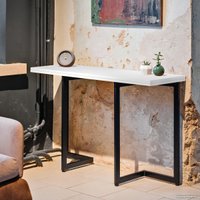 Кухонный стол Millwood Арлен 1 38/76x110x76 (белый/металл черный)