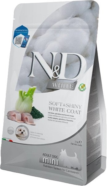 Сухой корм для собак Farmina N&D White Dog Sea Bass Spirulina & Fennel Adult Mini (2 кг)
