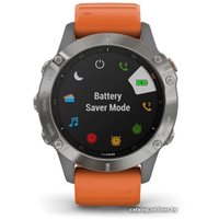 Умные часы Garmin Fenix 6 Sapphire (титановый/оранжевый) в Лиде