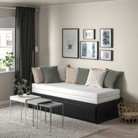 Кровать Ikea Флекке 200x80 (черно-коричневый, осванг жесткий) 394.280.63