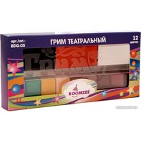 Набор для аквагрима Boomzee BDG-03-02 цветная палитра (12 цв)