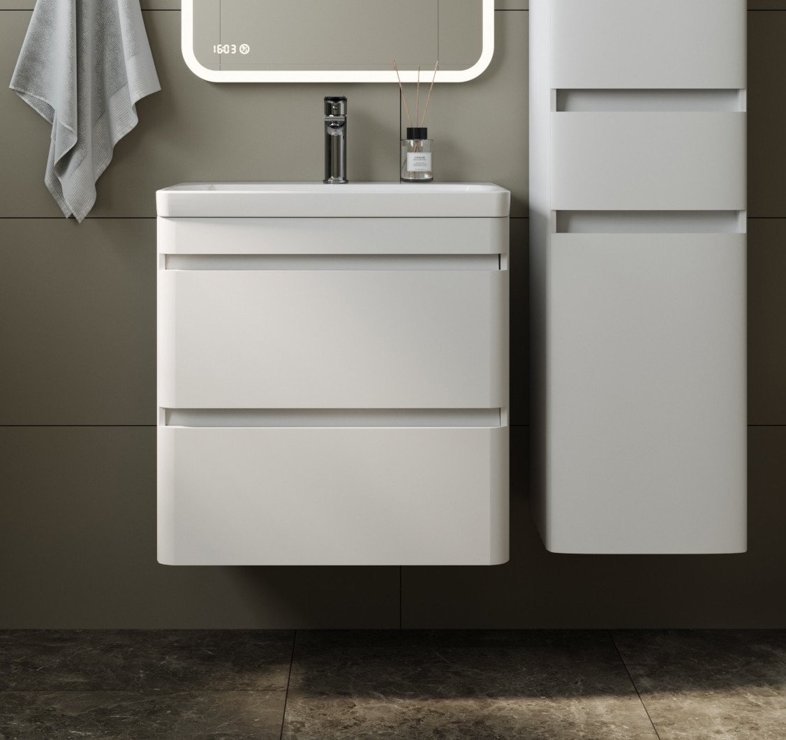 

Symbolite Тумба под умывальник Атлантика 60 Люкс Plus (подвесная, белый)