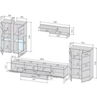 Горка Интерлиния Neo-1 с подсветкой (дуб вотан/белый) в Солигорске
