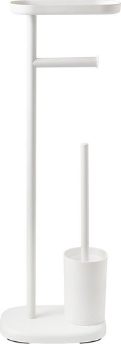 Держатель для туалетной бумаги и ершика Bergenson Bjorn Slim BB0001008 (белый)