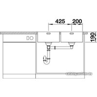 Кухонная мойка Blanco Andano 400/400-IF/A (с клапаном-автоматом)