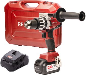 Ударная дрель-шуруповерт RedVerg RD-IS18BLM/U (с 1-им АКБ, кейс)
