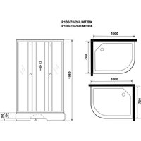 Душевая кабина Niagara Promo P100/70/26R/MT/BK 100x70x195